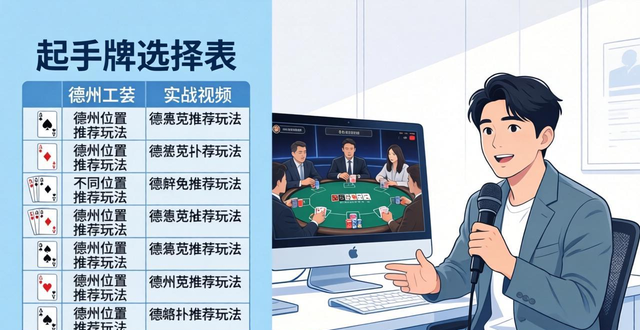 德州扑克新手视频推荐：从入门到实战，看这些就够了