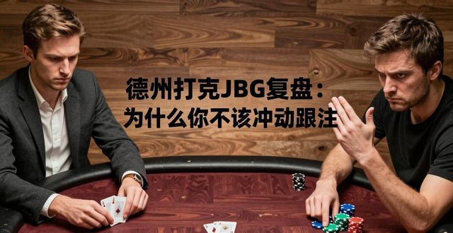 德州扑克jbg复盘：为什么你不该冲动跟注，也不该诈唬新手