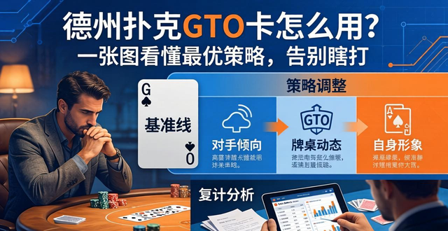 德州扑克GTO卡怎么用？一张图看懂最优策略，告别瞎打