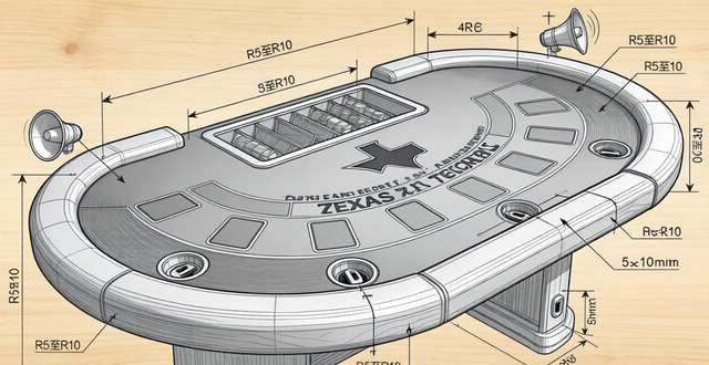 德州扑克桌CAD图纸设计 标准尺寸与细节要点