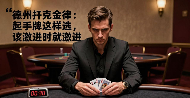 德州扑克金律：起手牌这样选，该激进时就激进