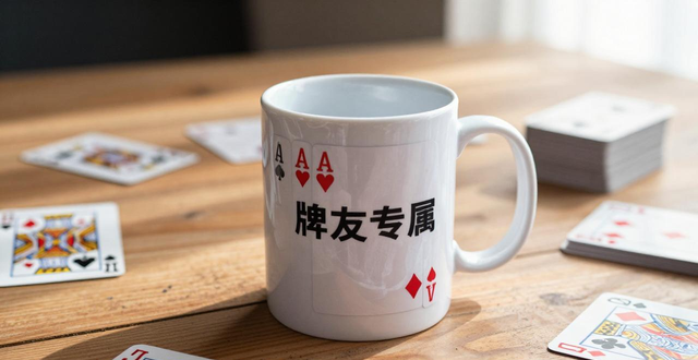 德州扑克主题杯子 牌友专属防泼溅水杯