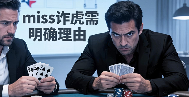 德州扑克miss什么意思？翻牌没中牌怎么办？教你miss诈唬技巧