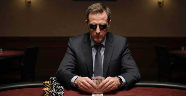 德州扑克大叔为什么戴墨镜？牌桌上的沉稳老手照片