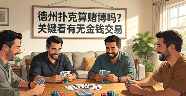 德州扑克算赌博吗？关键看有无金钱交易，这些情况违法