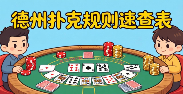德州扑克规则速查表 新手入门零基础教学
