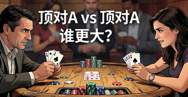 德州扑克中踢脚是什么意思？都中一对时比踢脚大小决定胜负