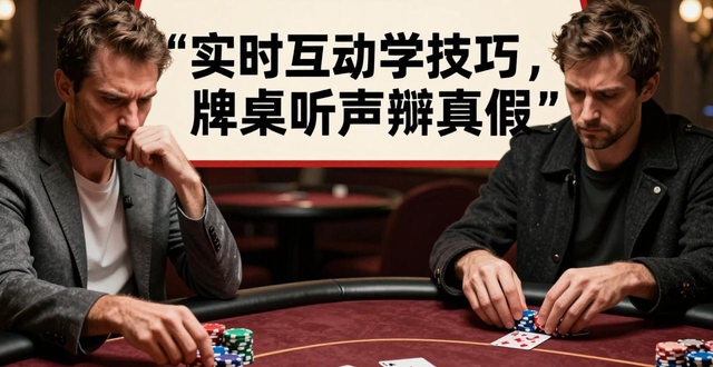 德州扑克语音教学：实时互动学技巧，牌桌听声辨真假