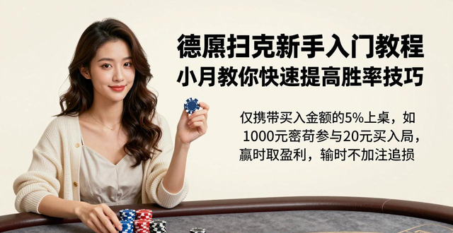 德州扑克新手入门教程 小月教你快速提高胜率技巧 德州扑克新手入门教程 小月教你快速提高胜率技巧
