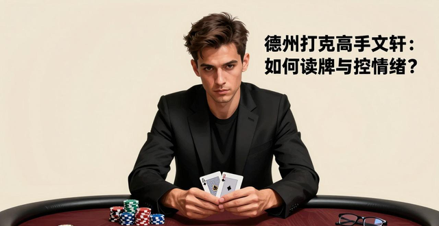 德州扑克高手文轩：如何读牌与控情绪？