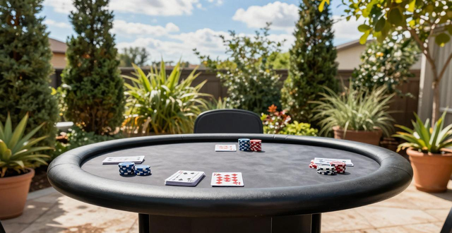 想在院子打牌？户外德州扑克桌选购指南，耐晒防水是关键