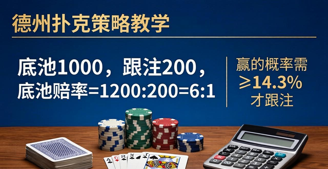 德州扑克OPL核心概念：快速掌握补牌、底池赔率和平跟技巧