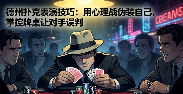 德州扑克表演技巧：用心理战伪装自己，掌控牌桌让对手误判