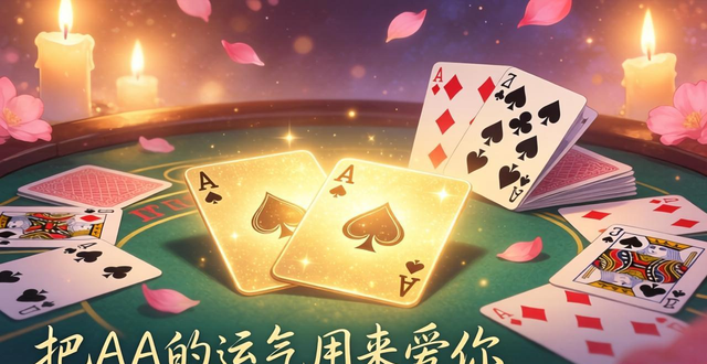 用德州扑克说一句情话 把AA的运气用来爱你