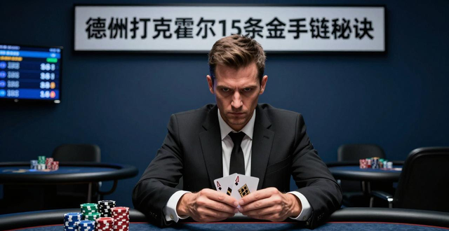 德州扑克霍尔15条金手链秘诀 独特紧凶打法与心理战术