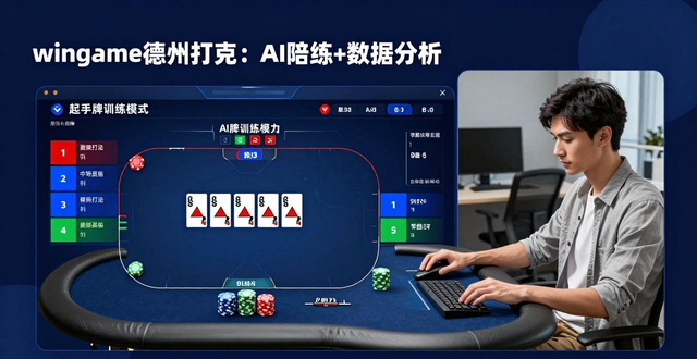 wingame德州扑克：AI陪练+数据分析，系统提升你的赢牌水平