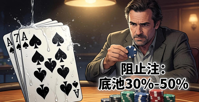 德州扑克阻止注是什么意思？教你河牌圈用小注防大注控损失