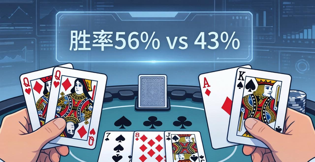 德州扑克：QQ对AK胜率56% vs 43%，翻牌后怎么打