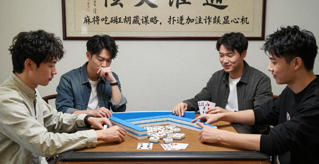 麻将德州扑克对联 牌局策略与人生智慧