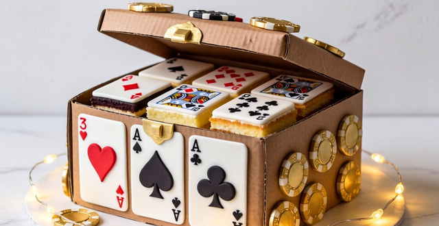 德州扑克蛋糕怎么做 翻糖扑克牌筹码装饰教程