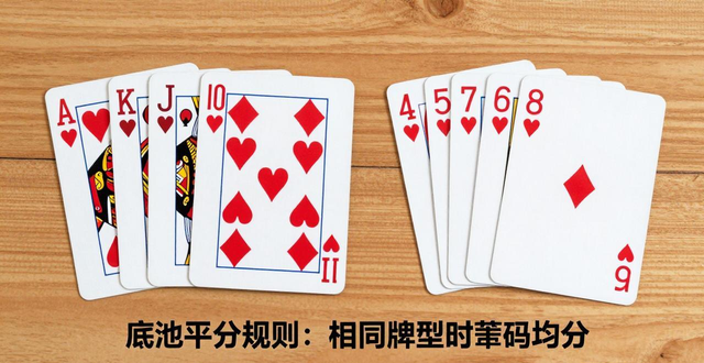 德州扑克牌型大小一样怎么比？同花顺、四条、踢脚判定规则