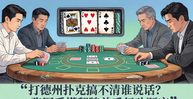 打德州扑克搞不清谁说话？一张图看懂翻牌前后行动顺序