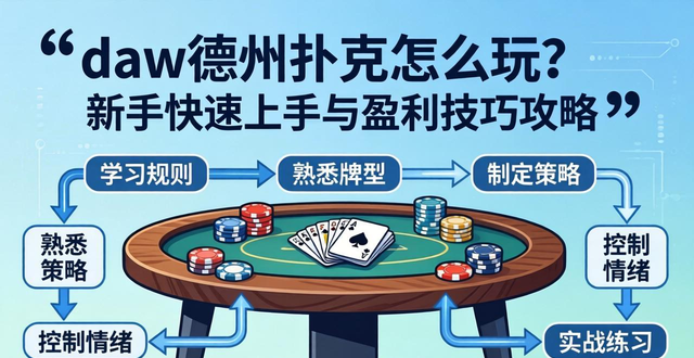 daw德州扑克怎么玩？新手快速上手与盈利技巧攻略