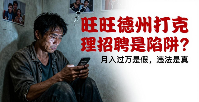 旺旺德州扑克代理招聘是陷阱？月入过万是假，违法是真
