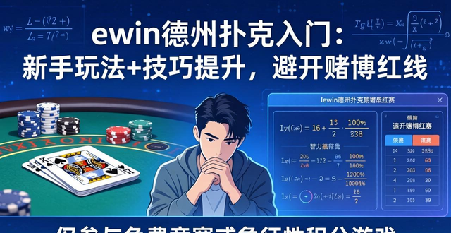 ewin德州扑克入门：新手玩法+技巧提升，避开赌博红线