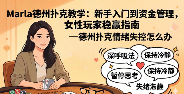 marla德州扑克教学：新手入门到资金管理，女性玩家稳赢指南
