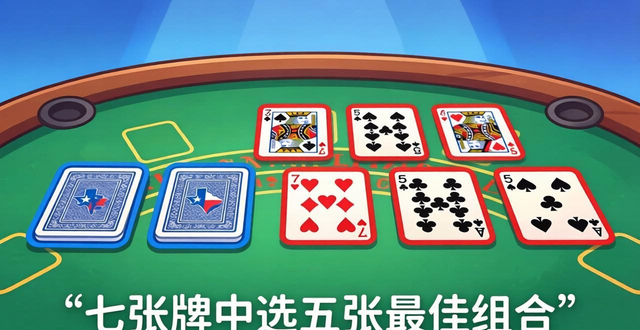 德州扑克一人几张牌？每人2张底牌+5张公共牌