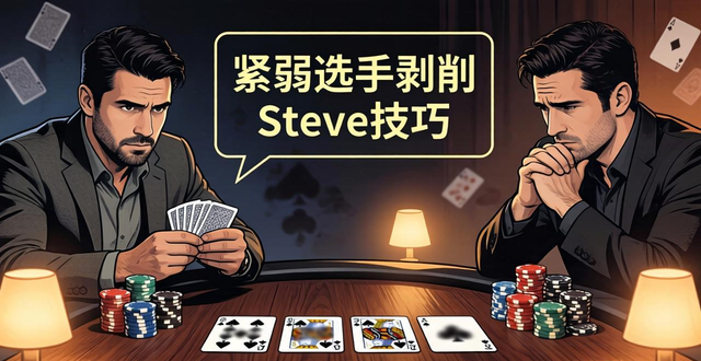 德州扑克遇到Steve型玩家怎么打？紧弱选手剥削技巧