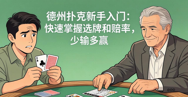 德州扑克新手入门：快速掌握选牌和赔率，少输多赢