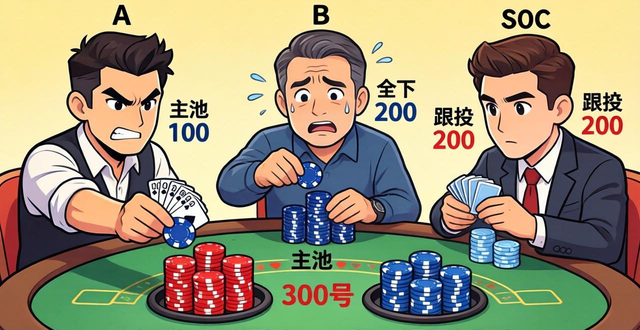 德州扑克分配规则详解：All-in与多人局底池怎么分？