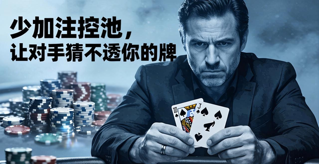 德州扑克盈利秘诀：少加注控池，让对手猜不透你的牌