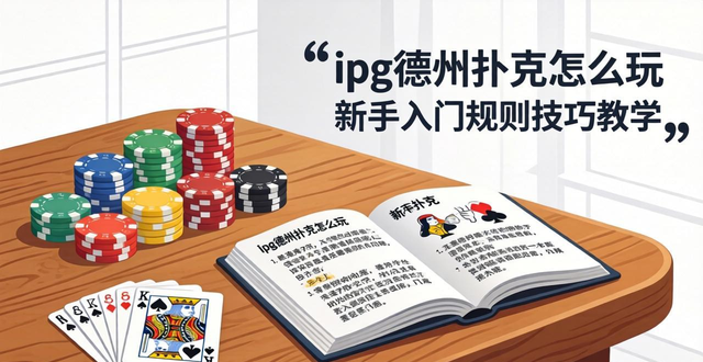 ipg德州扑克怎么玩 新手入门规则技巧教学