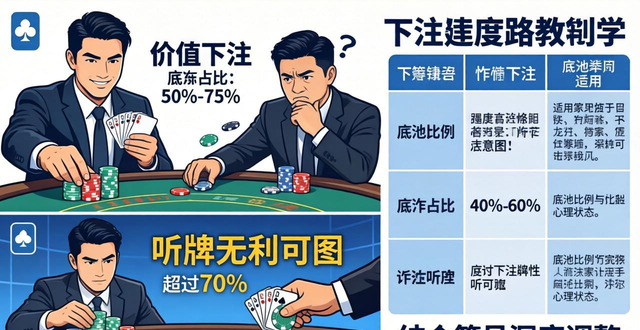 德州扑克手牌大小排名及下注技巧