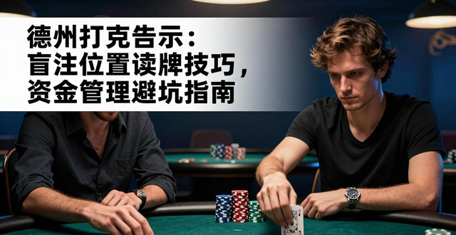 德州扑克告示：盲注位置读牌技巧，资金管理避坑指南