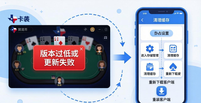 qq游戏德州扑克玩不了？试试清理缓存和重装客户端