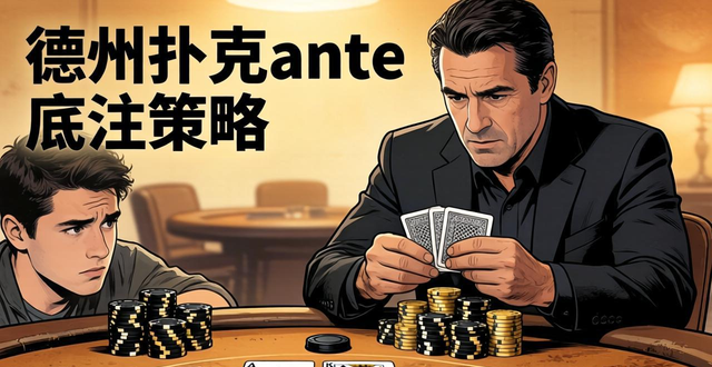 德州扑克ante底注怎么玩 别忽略这个盈利关键