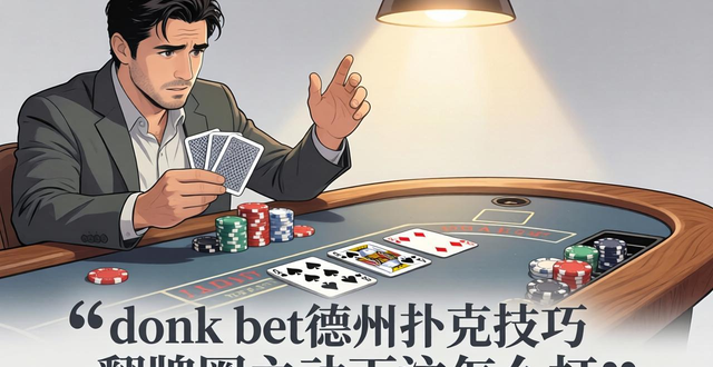 donk bet德州扑克技巧 翻牌圈主动下注怎么打