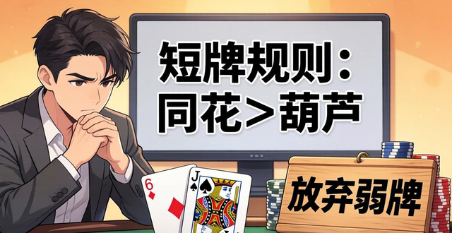 德州扑克短牌6j怎么玩？起手牌和牌力变化技巧
