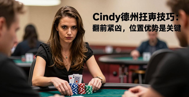 cindy德州扑克技巧：翻前紧凶，位置优势是关键
