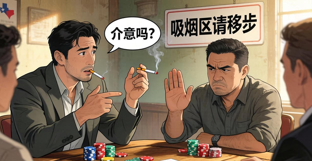 德州扑克抽烟影响决策？老玩家揭秘牌桌潜规则