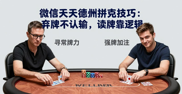 微信天天德州扑克技巧：弃牌不认输，读牌靠逻辑