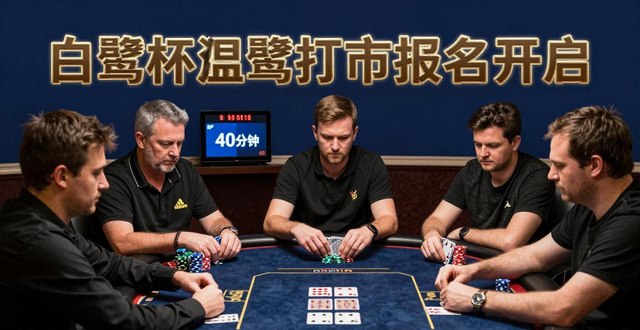 白鹭杯德州扑克报名开启 业余玩家实战好机会