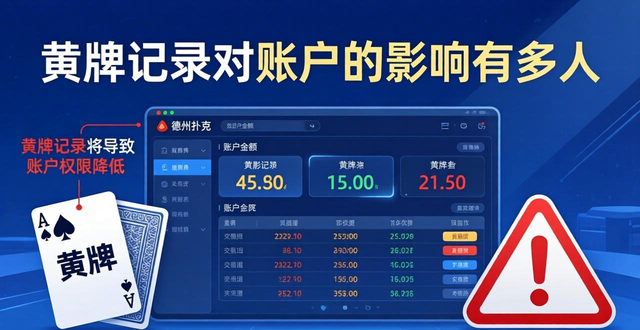 德州扑克玩家必看：黄牌是啥？哪些事会领牌？别等封号才懂