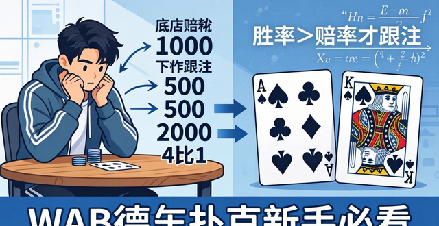 WAB德州扑克新手必看：从运气到技术，掌握位置赔率稳赢