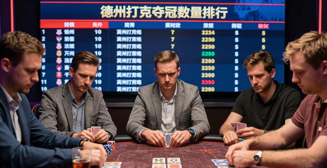 德州扑克夺冠数量排行 谁才是真正的冠军王者