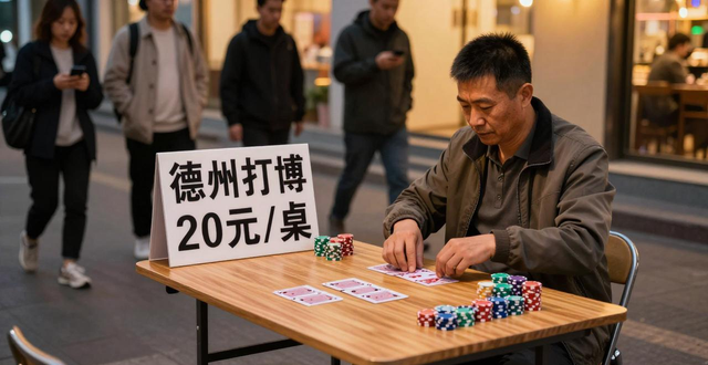 摆德州扑克地摊赚钱？先搞懂会不会被抓